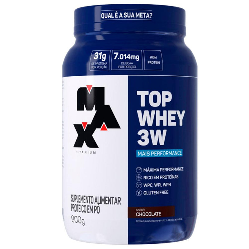 Top Whey 3w Mais Performance - 900g - Max Titanium